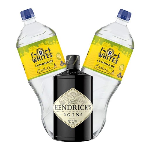 Hendricks Gin 70cl with R Whites Premium Lemonade Mixer